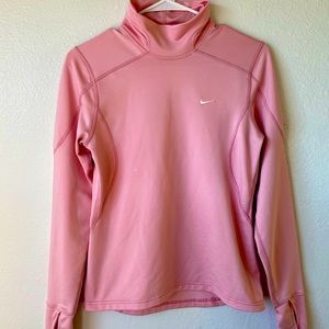 Pink Nike Dry-fit Mock Neck Sweatshirt